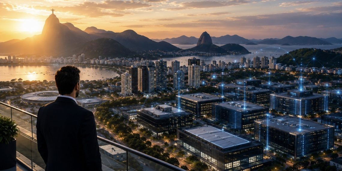 Ilustração do artigo Estratégia Patrimonial e IA no Rio, Som de Papo e Lorvent Capital
